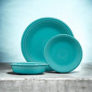 Fiestaware Classic Rim 3-Piece Place Setting Turquoise